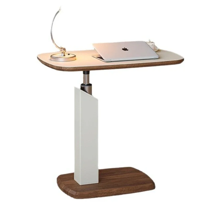 

Lifting household bedside table, medieval style living room movable bedside computer table