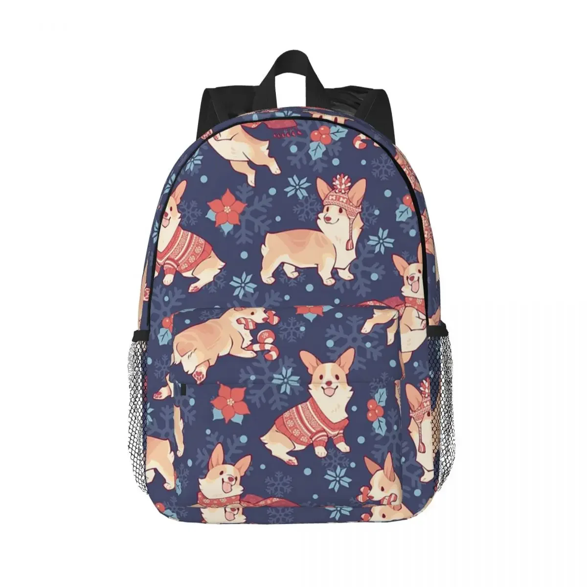 

Winter Corgis In Cozy Midnight Backpacks Teenager Bookbag Students School Bags Laptop Rucksack Shoulder Bag Large Capacity