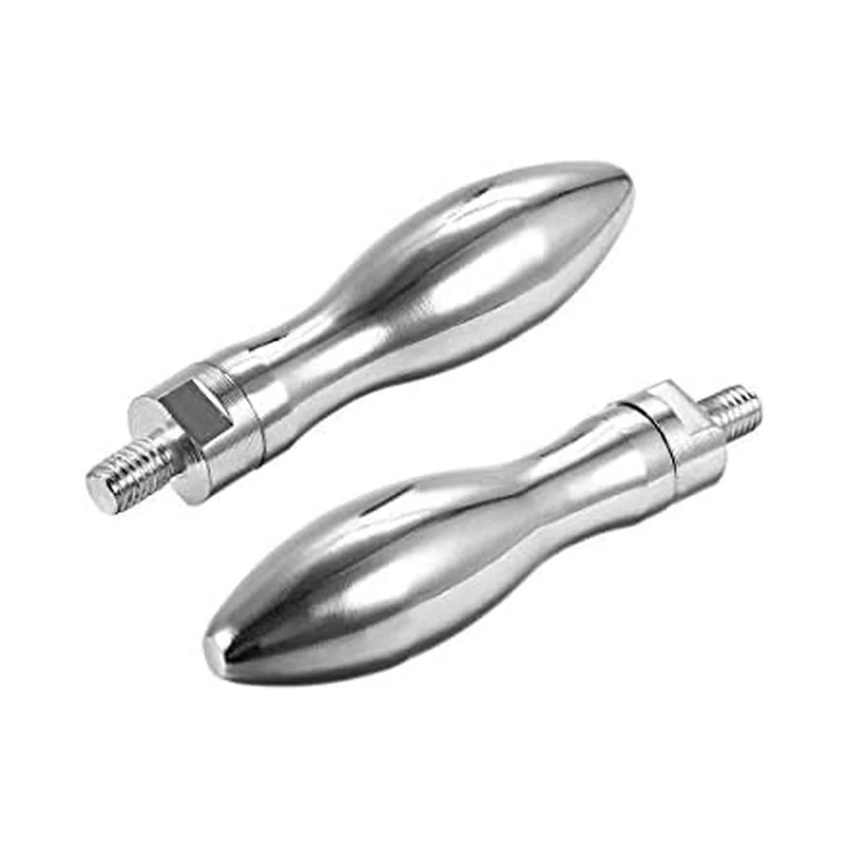 ABZV-manijas de sujeción perillas de tornillo mango M10 x 12mm mango giratorio de acero roscado, 2 piezas