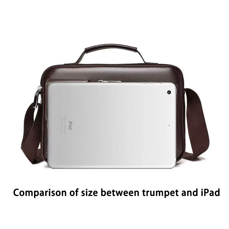 Men's Retro Messenger Bag with Waterproof Design, Large Capacity Laptop Briefcase for Office Work, Travel and School image 6