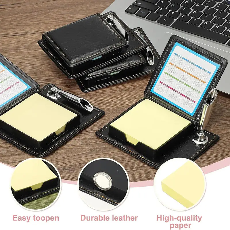PU-Leder-Notizblock mit Haftno – Sticky Memo Holder Bewertung und Preis