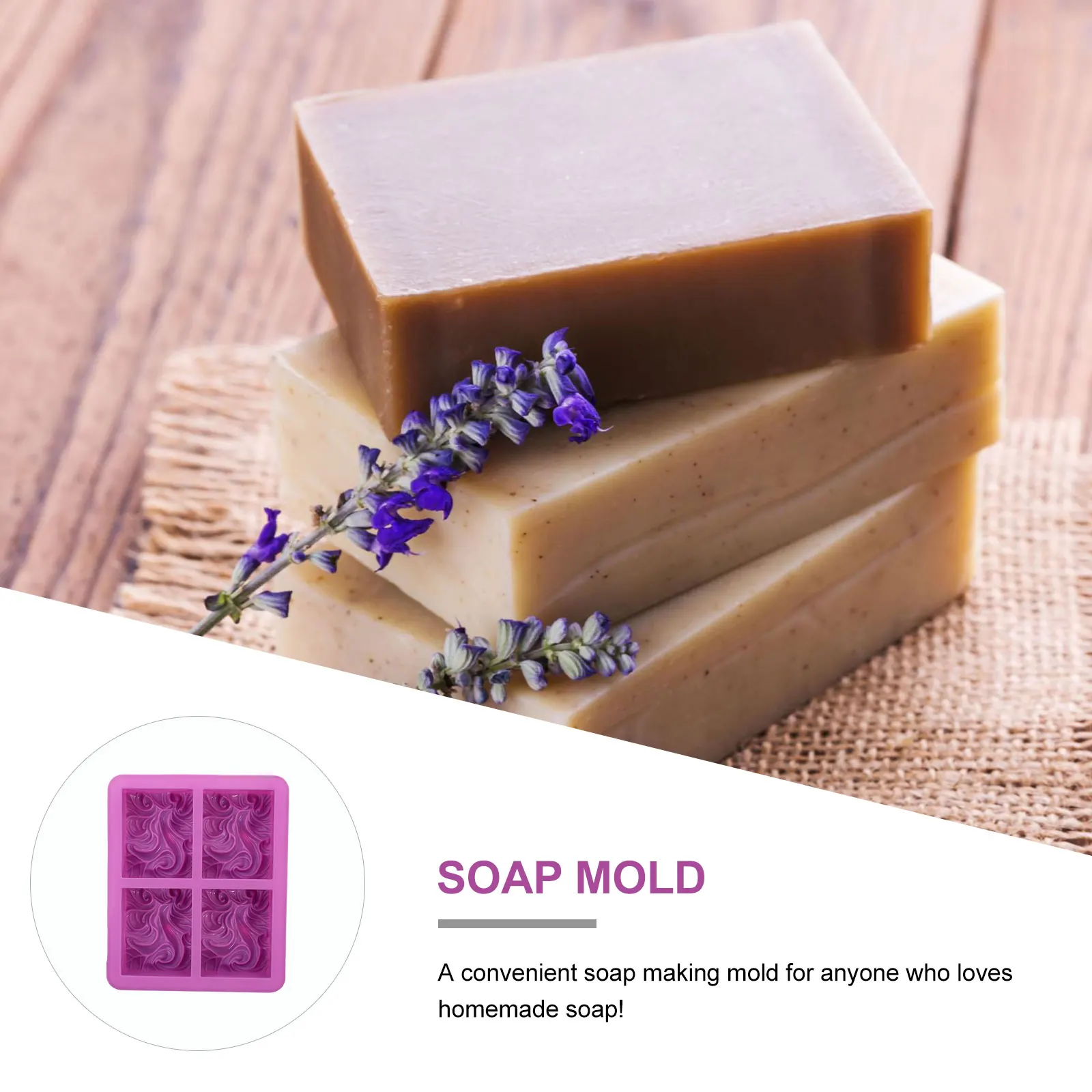 

2Pcs Soap Mold Silicone H made Molds for Soaps C les Tray Form Crafts Durable Heat Resistant Ocean Wave Design