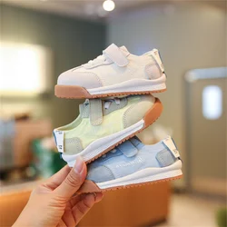 2024 New Spring Baby Shoes Leather Toddler Boys scarpe Casual Soft Sole Outdoor Tennis Fashion Little Kids Girls Sneakers