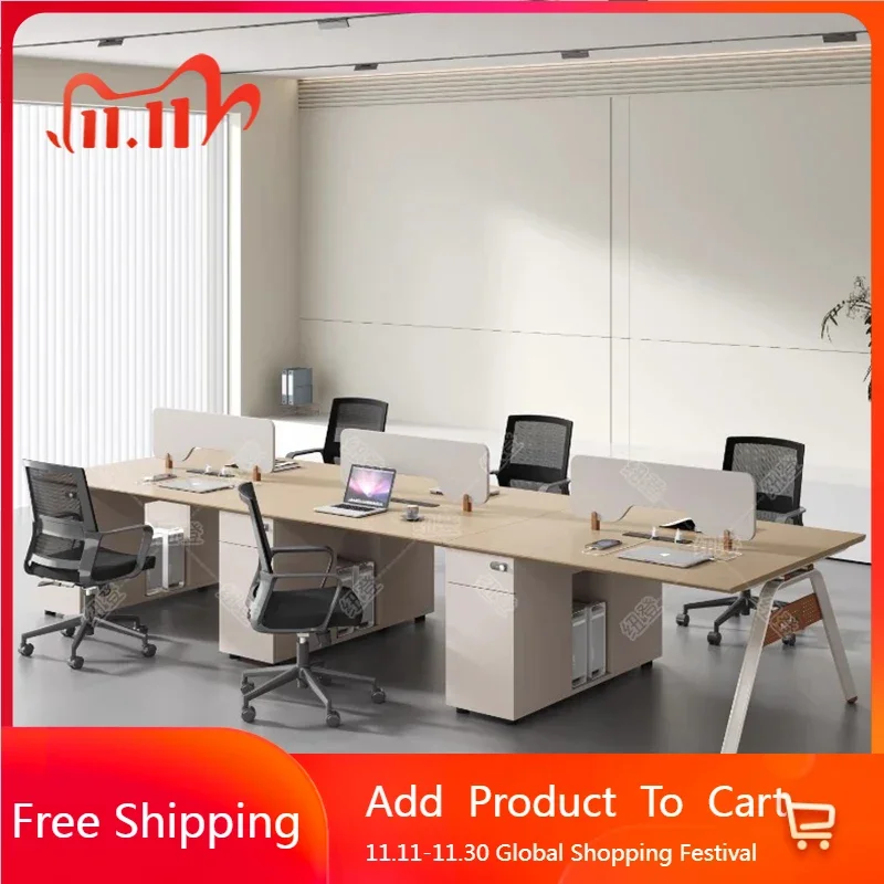 

Long Wooden Office Desk Study Decoration Executive Bedroom Gadgets Office Desk Reception Storage Ufficio Large Home Furniture