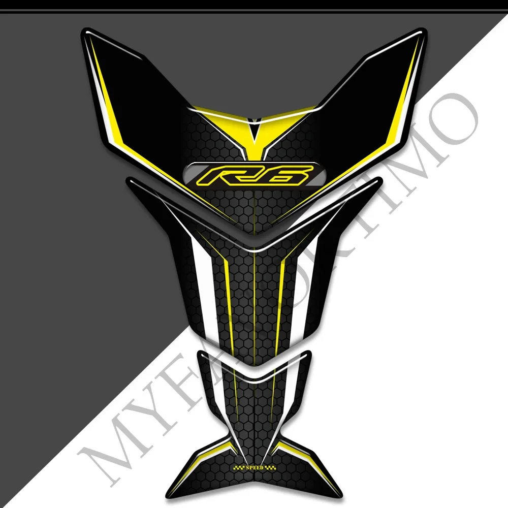 

YZFR6 For YAMAHA YZF-R6 Fairing Emblem Badge Logo R6 Knee 2015-2020 Tank Pad Stickers Decal adhesive Protector