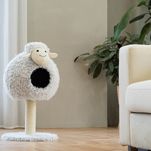 Pet Toys Eco-Friendly Wood Scratch Apartment Tower Furniture Big Cat Treehouse