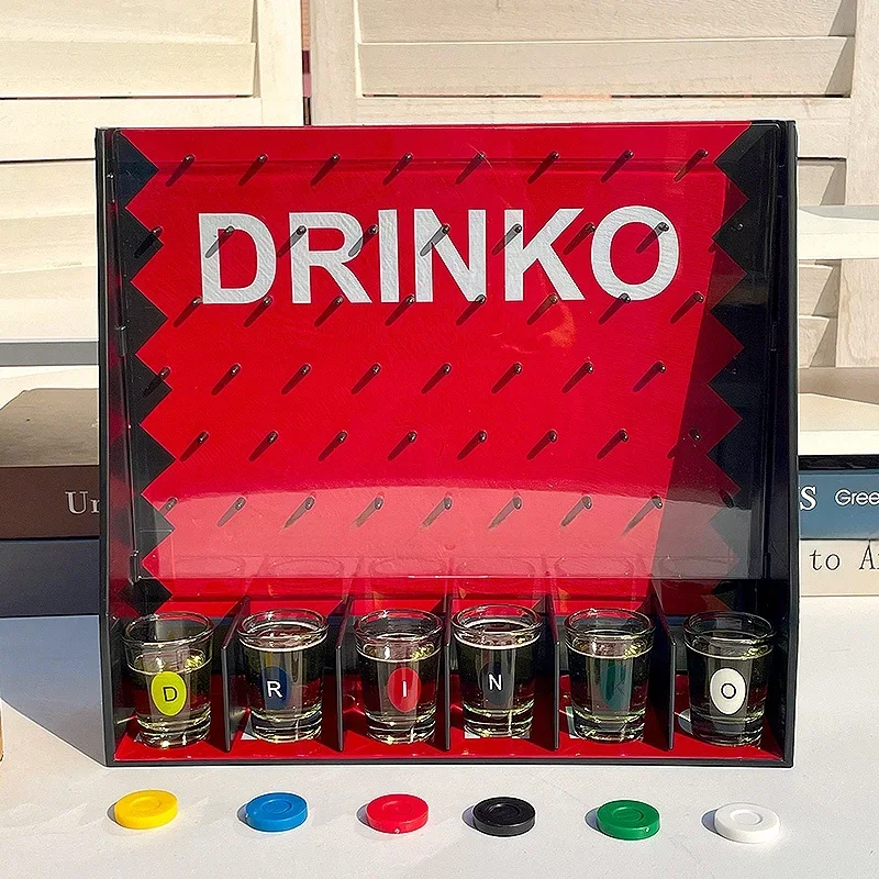 6pcs Wine Glass Pinball Cup Game Bar Drinking Interaction Party Table Game Toys Interaction Party Table Game DrinkingAccessories