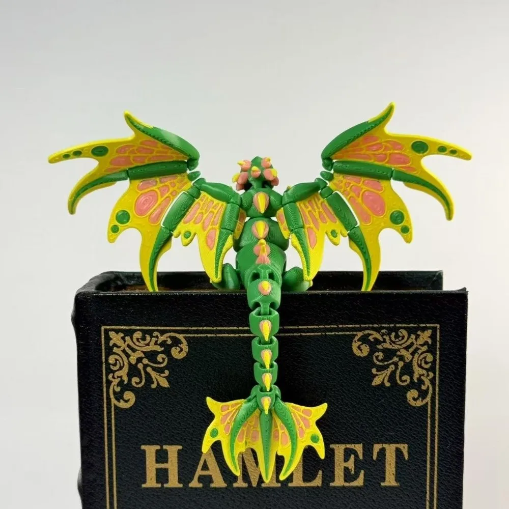 

Lifelike 3D Printed Emperor Dragon Desktop Decoration Durable Artificial Animal Figurine Small Ornament Simulation Animal Model