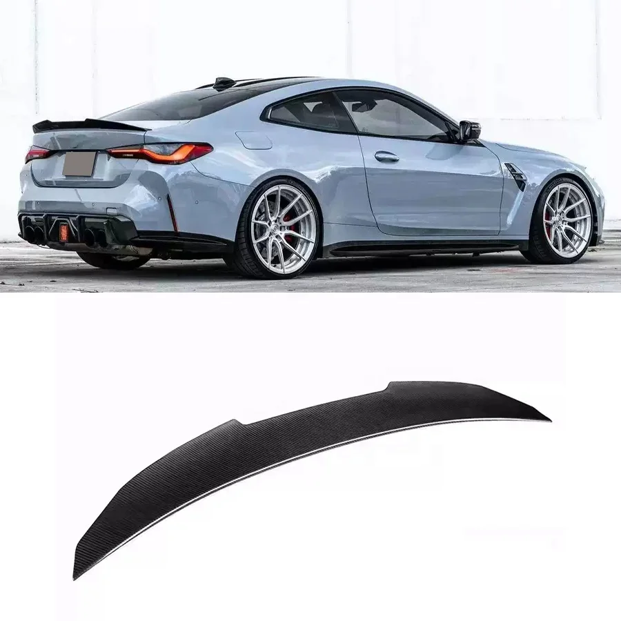 PSM Style Carbon Fiber Rear Spoiler Wing For BMW F30 F80 M3 3 Series 2013-2017 Rear Trunk Spoiler Car Parts