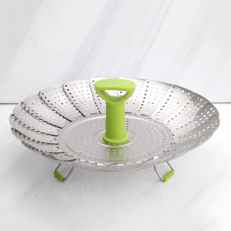 Stainless Steel Steam Rack, Household Xiaolongbao, Steam Tray, Folding, Waterlogged, Steamed Vegetables, Fruits, Draining