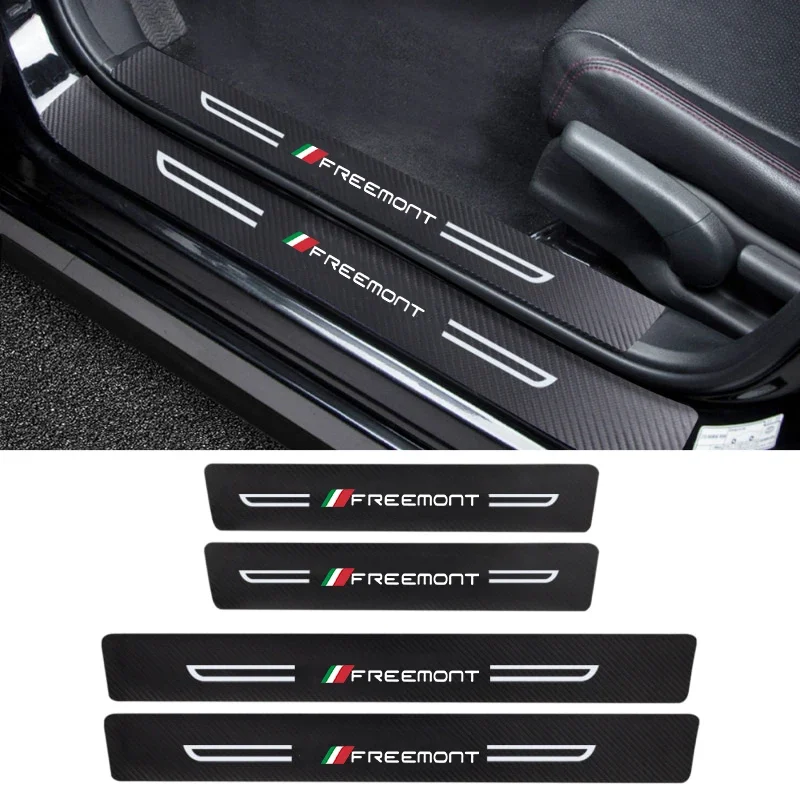 Car Door Edge Protector Stickers for Fiat FREEMONT Auto Door Sill Stirps Anti Scratch Trunk Bumper Film Threshold Guards Decals