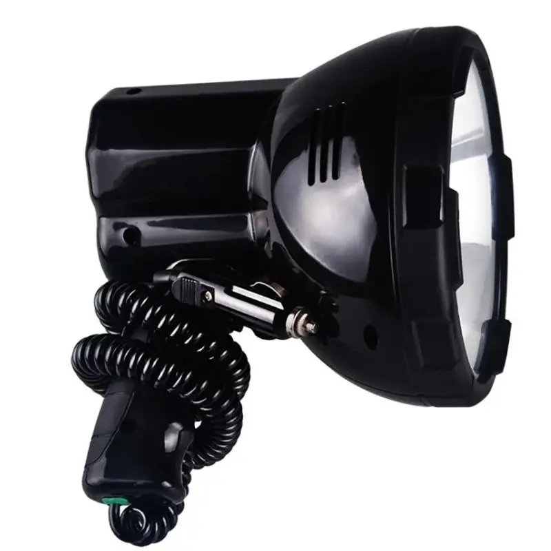 12V 55W 6500K Spotlight, Super Bright LED Flashlight Handheld Spotlight 3000 Meters Range, Large Flashlight Searchlight