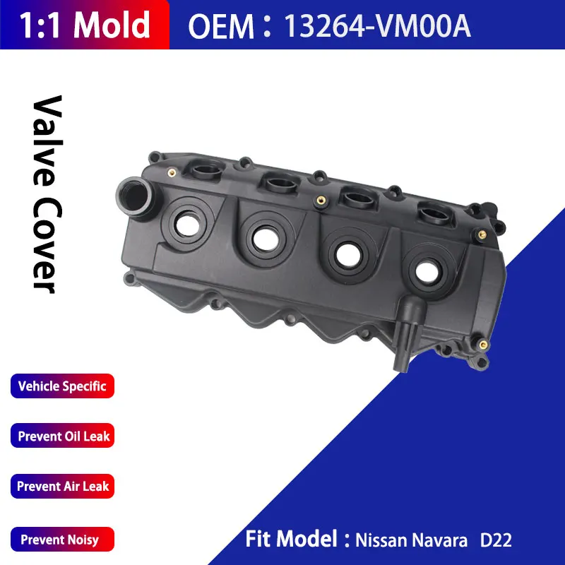 Engine Valve Cover 13264VM00A and Gasket For Nissan Navara D22 D40 YD25 13264-VM00A