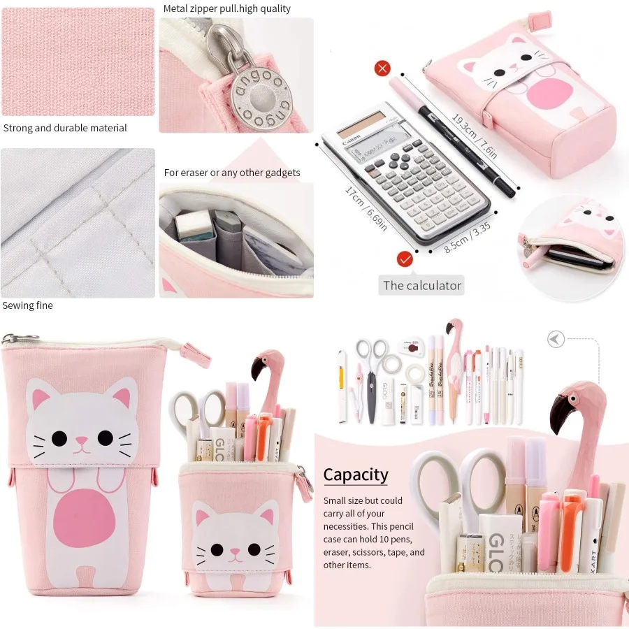 EASTHILL Big Capacity Pencil Pen Case Pouch Box Organizer Large Storage for Bullet Journal Spacious Stationery Holder with Mult