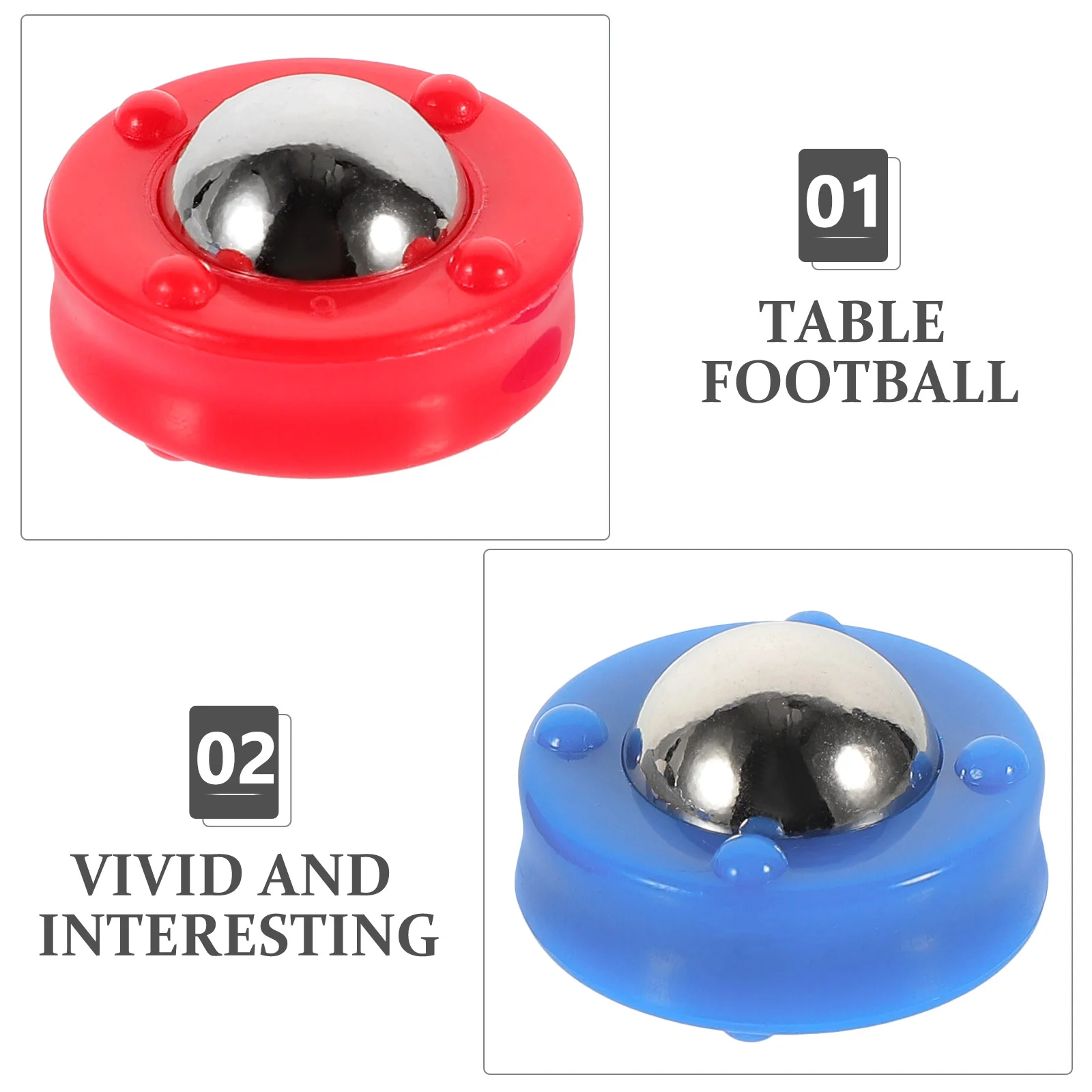 8 Pcs Shuffleboard Tabletop Child Football Soccer Things Plastic Free Sliding Beads