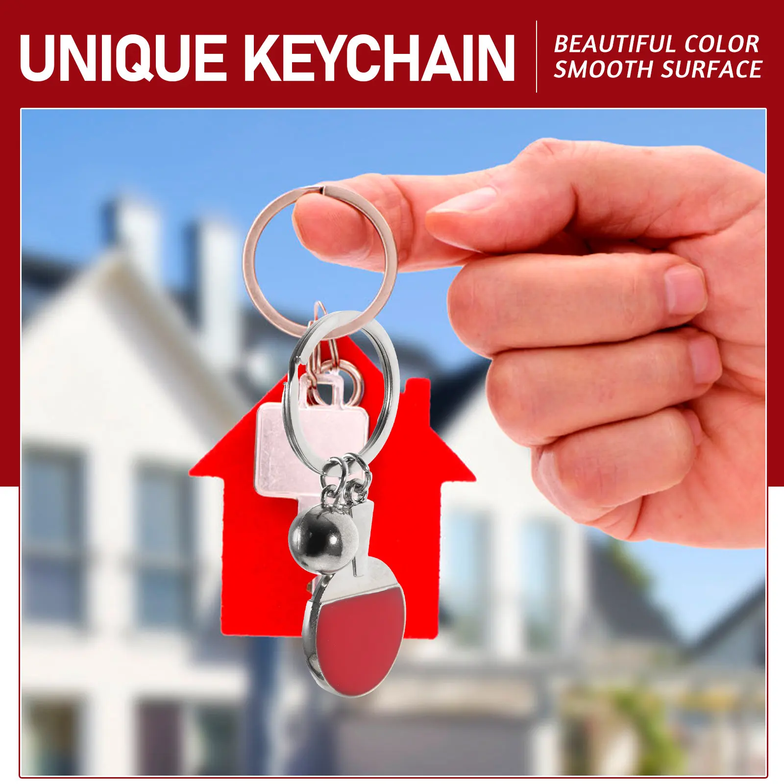 Ping Pong Paddle Sports Keychain Smooth Surface Fine Craftsmanship Key Ring Bag Ornament Souvenir Sports Accessories Gift