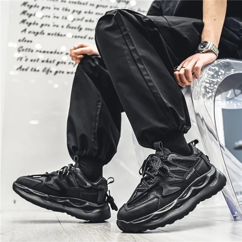 

Модные мужские повседневные кроссовки 2025 Мягкие и удобные универсальные шикарные мужские модные дышащие спортивные кроссовки на шнуровке для бега и ходьбы