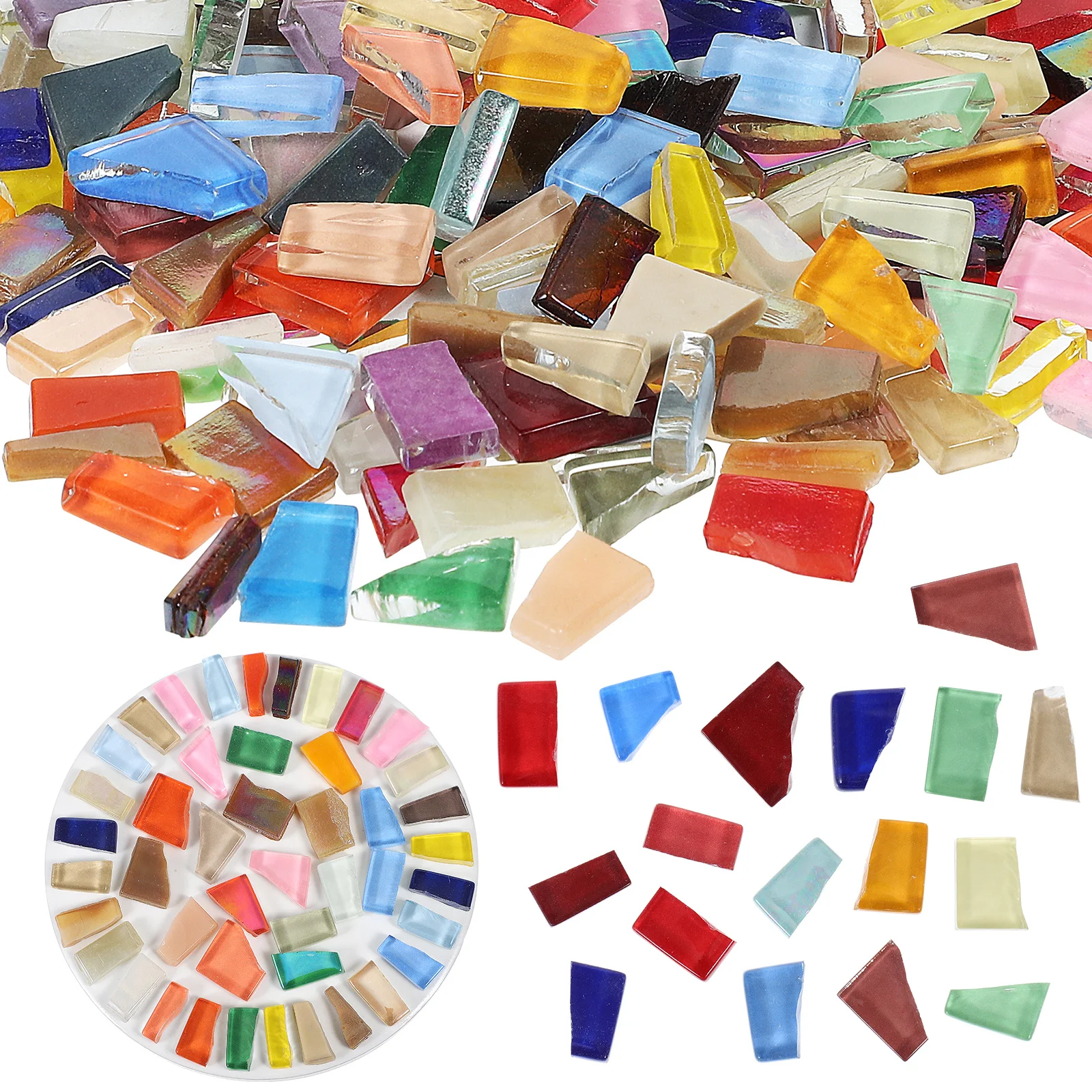 

1Pack Glass Pieces Mosaic Tiles Irregular Mixed Colors Mosaic Tiles for DIY Crafts Home Decor Handmade Projects