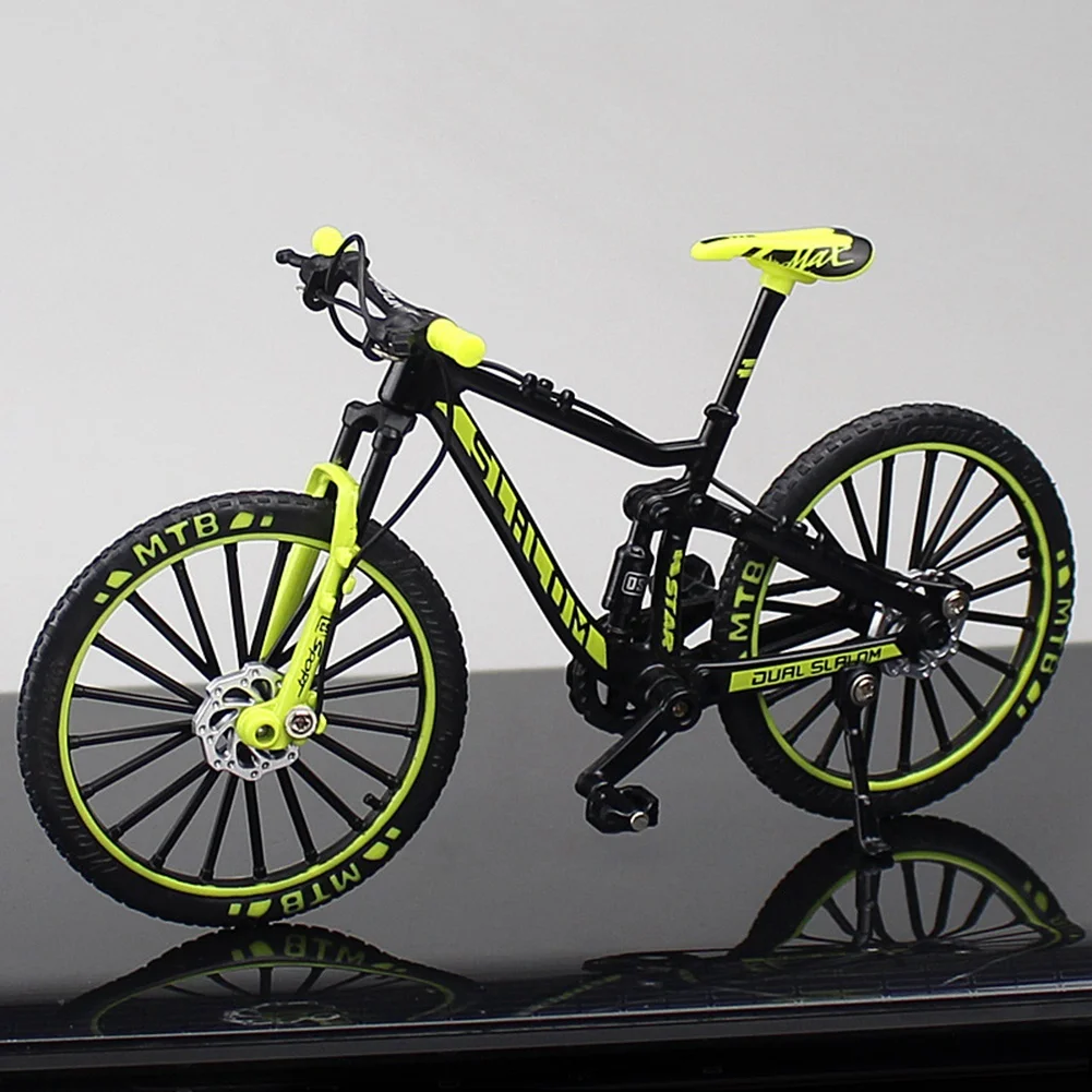 X55A-Mini 1:10 Alloy Bicycle Model Diecast Metal Finger Mountain Bike Downhill Bike Adult Collectible Children