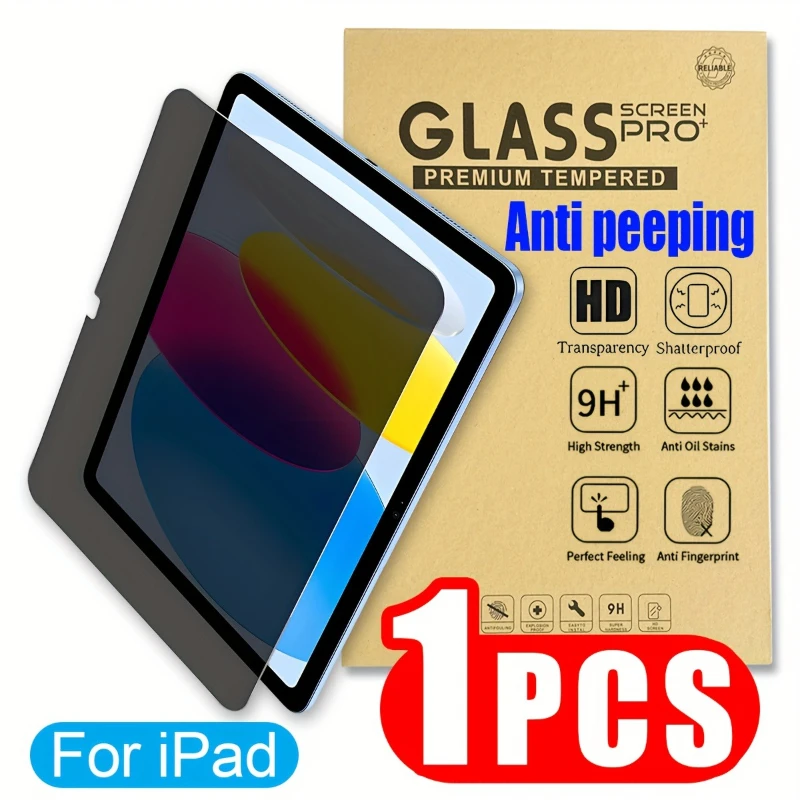 

1pcs for iPad 10th/11th(A16)Anti-peeping privacy screen protector, 9H glossy tempered glass, scratch and fingerprint resistant