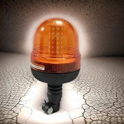 12V 24V 60 LED Amber Truck Car Tractor Flexible Warning Emergency Strobe Light Mount Flashing Beacon Rotating Signal Lamp