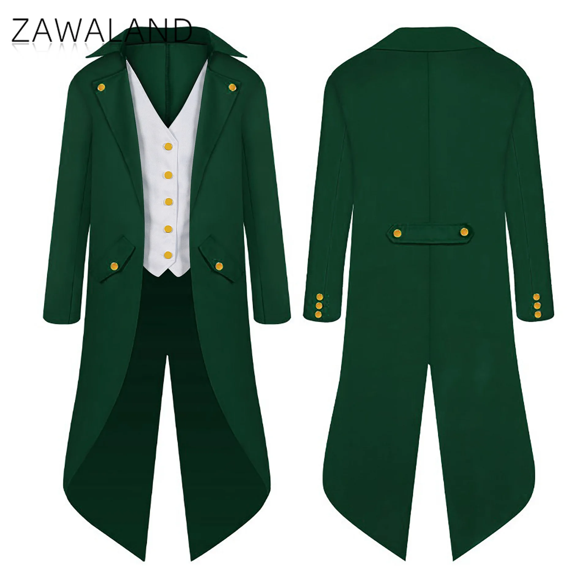 Donkergroene Slipjas St.Patrick's Day Goochelaar Cosplay Kostuum Voor Volwassen Dirigeerkleding Stage Performance Set Carnaval Hoge Hoed