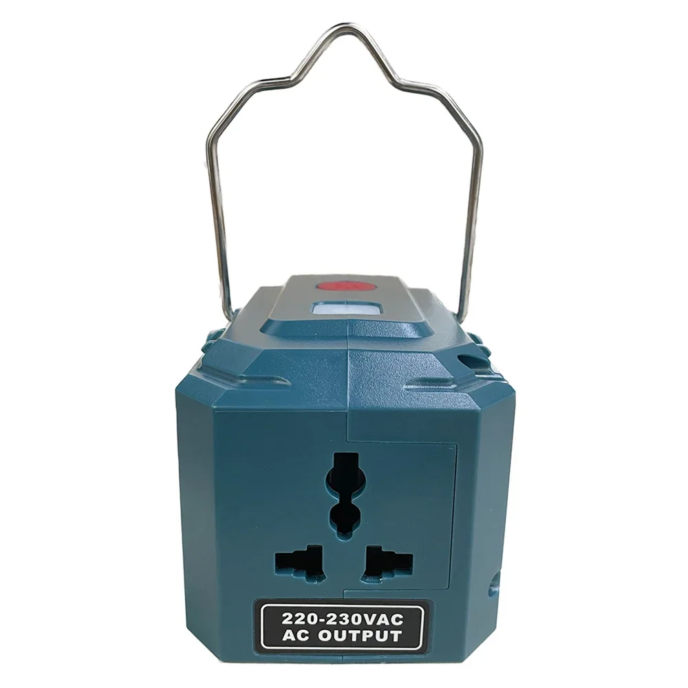 Inversor de corriente para batería Makita de 18V, estación de energía portátil de CC 18V a CA 120V/220V con USB, luz LED tipo C 280lm para Camping