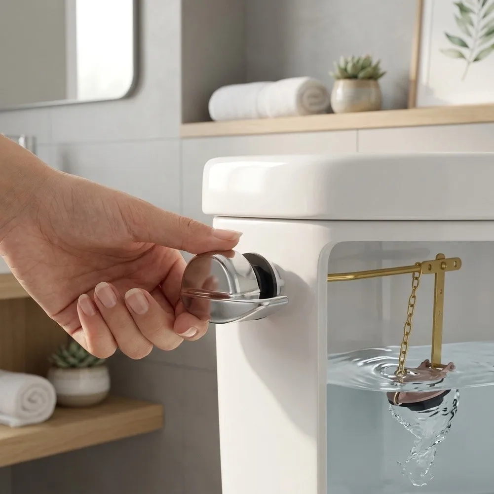 All-Match Toilet Flush Handle Replacement Kit for Side-Mount Tank Models Compatible with Most Standard Toilet Tanks