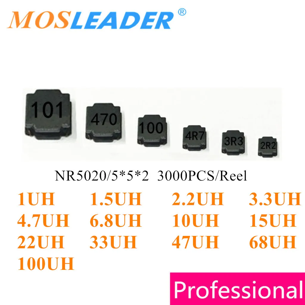 Mosleader 3000PCS NR5020 1UH 1.5UH 2.2UH 3.3UH 4.7UH 6.8UH 10UH 15UH 22UH 33UH 47UH 68UH 100UH 5020 5*5*2 Chinese Power inductor