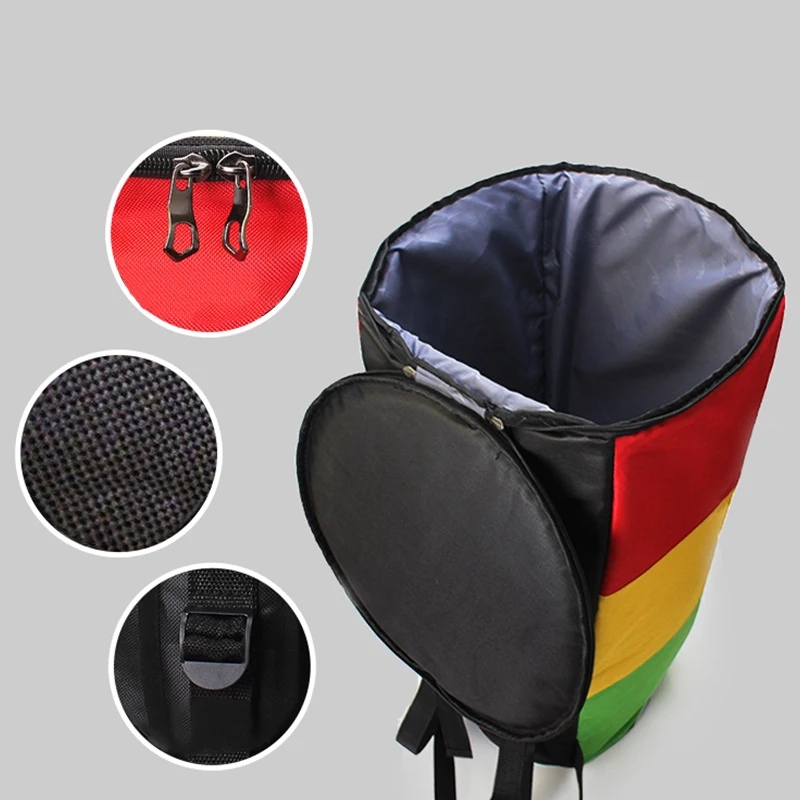 8/9/10/11/12 Inch Djembe Bag Case Thick Shockproof Waterproof Africa Drum Bags Tambourine Shoulders Back Package Mulited Black