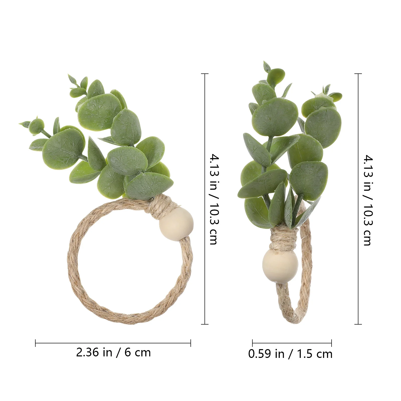 

6 pcs Rings Green Leaf Design Farmhouse Table Decor Spring Dinner Wedding Holders Bulk Paper Napkin Ring Boho Napkin Clasps