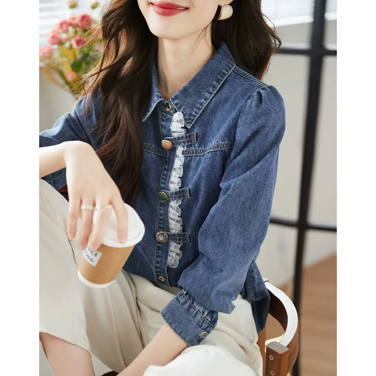 

Весенне-осенняя рубашка Annals, женские темпераментные ковбойские топы для поездок на работу, модные универсальные топы для отдыха в западном стиле, комфорт