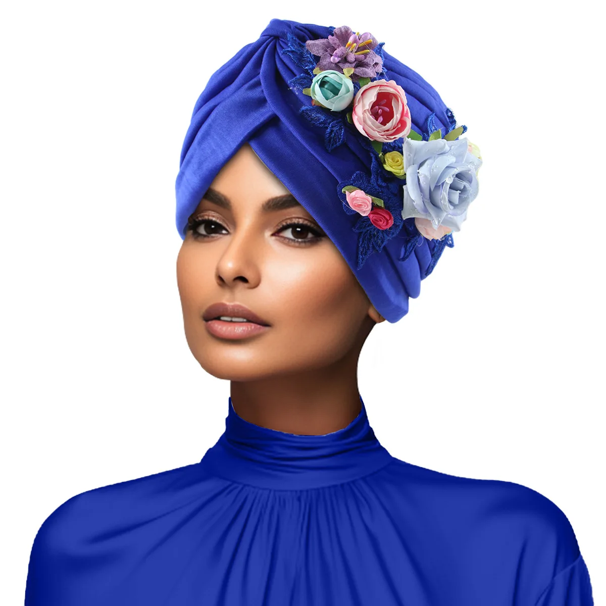 

Модный женский цветок капот тюрбан мусульманский хиджаб плиссированный платок африканский авто гель головной убор свадебная вечеринка повязка на голову кепка шляпа новый