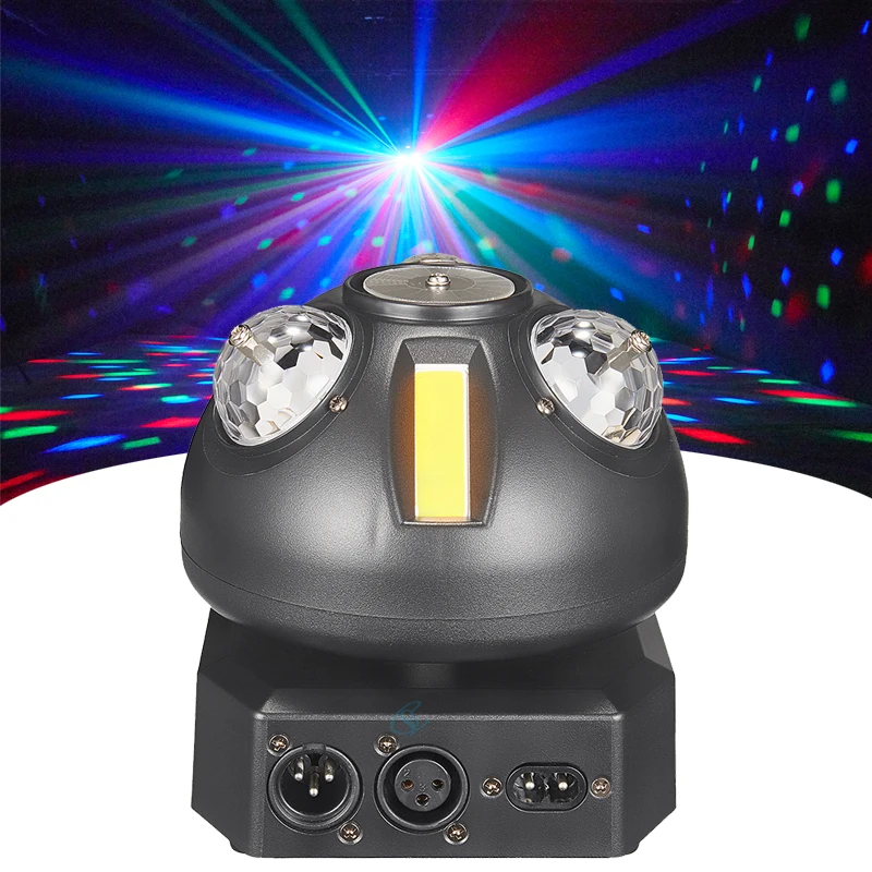 DJ Stage Beam Rotating Moving Head Lights Laser Effect Golden Lighting DMX Remote Control Disco Party Bar  Show Light