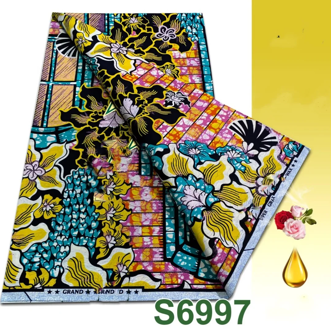 2026 New Style Nigeria Golden- Wax Print Fabric - High Quality African Wax Print Fabric for Patchwork, Clothing & DIY