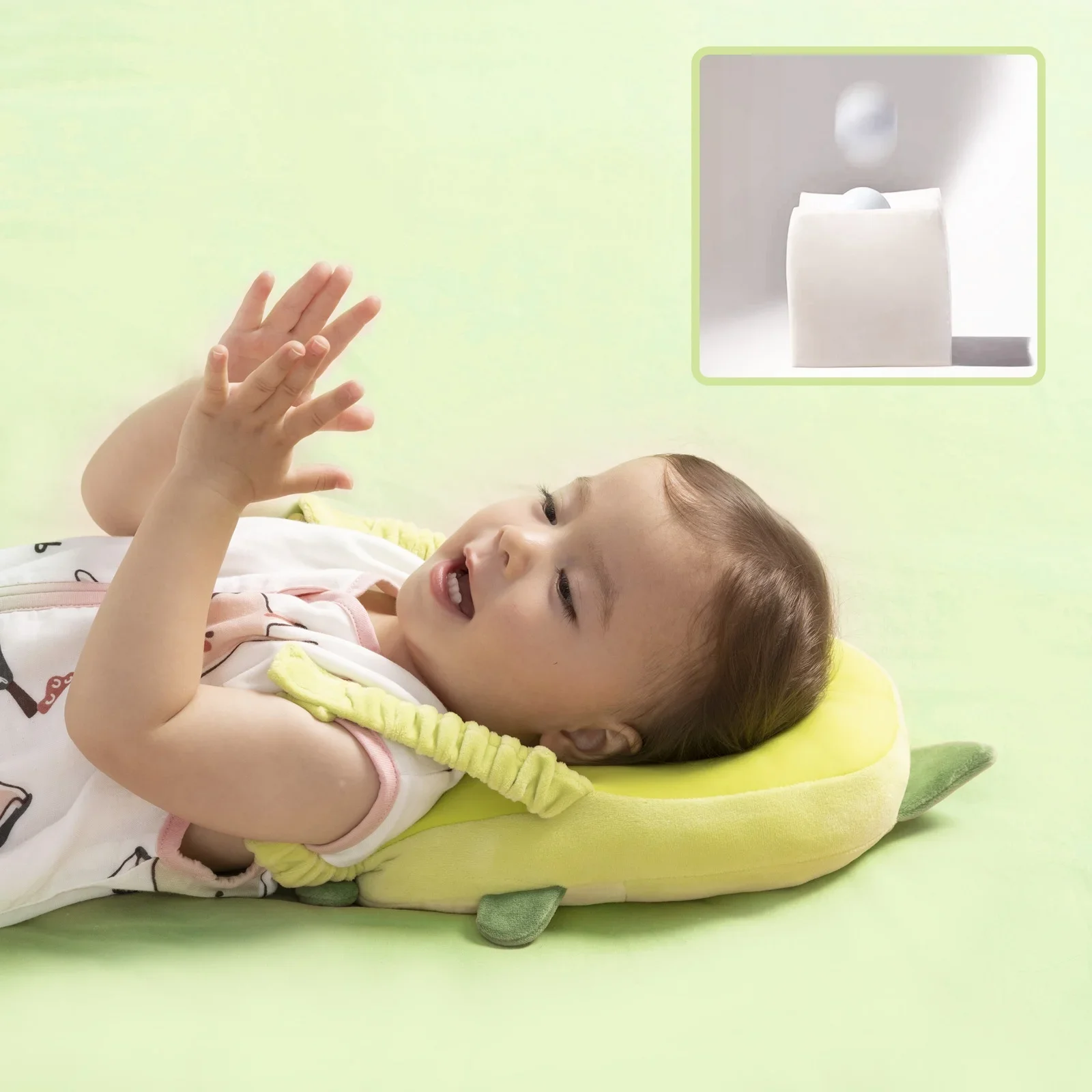 Bc Babycare Polyester Fiber Spandex and Nylon Memory Foam O-shaped Socket Impact Dispersion Lightweight  Baby Anti-fall Pillow