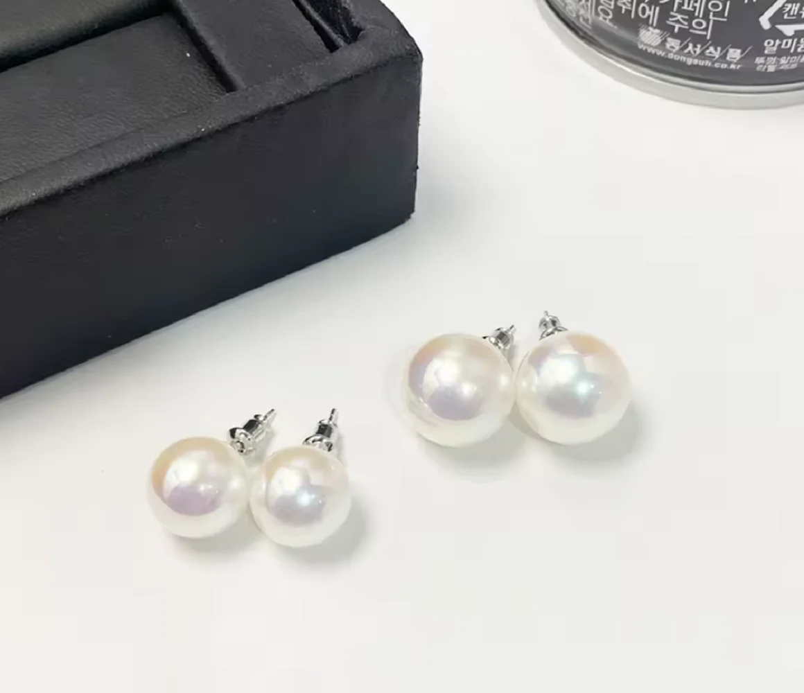 

Natural South China Sea Pearl AAA 7-8mm 8-9mm 9-10mm Exquisite Pearl Earrings925 Silver
