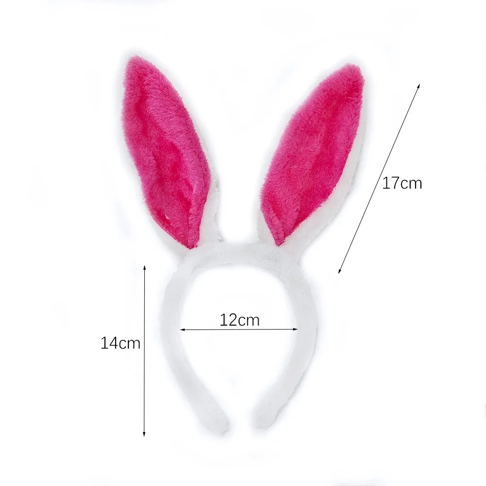 Rabbit Ear Headbands para adultos e crianças, Plush Head Hoop, Cute Headbands, Masquerade Tiara, Colorful Bunny Hair Accessories