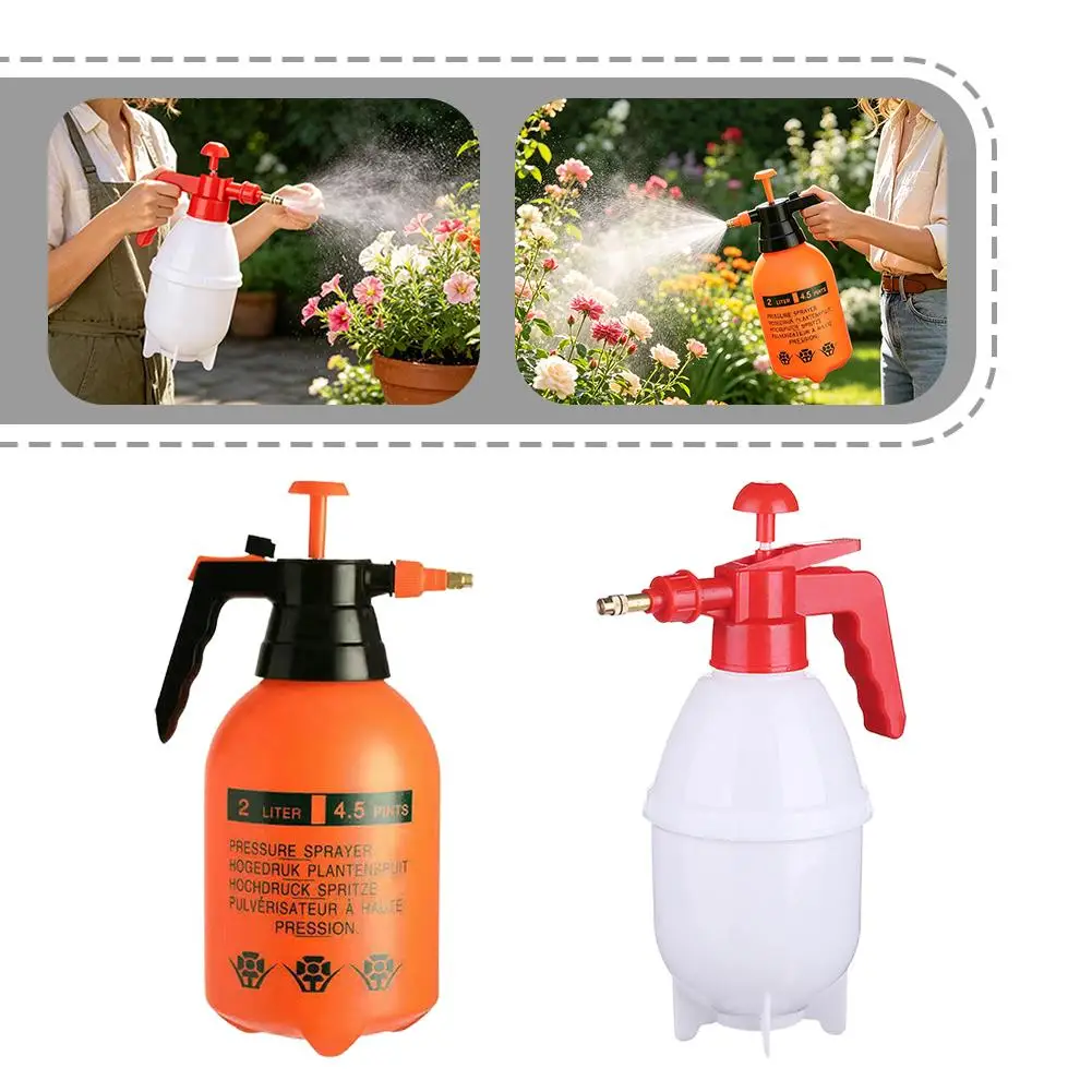 800ml Handheld Garden Sprayer Pneumatic Pump Water Spray Bottle Adjustable Mist Nozzle Portable Watering Can for Plants Flower