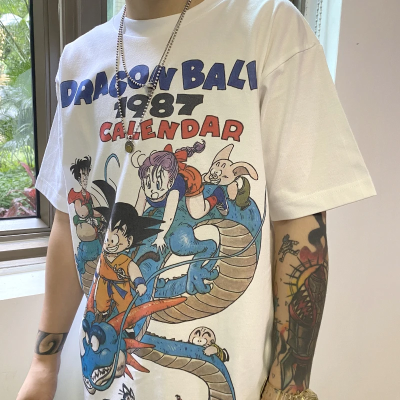 Dragon Ball Anime Harajuku Print T Shirt Figure Son Goku Cosplay Oversized T Shirt Hip Hop Kids Streetwear Men Clothing Tee Tops