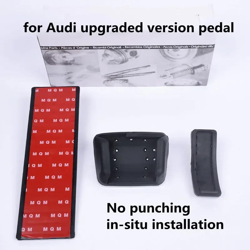 Suitable for Audi A1 A3 A4L A5 A6 A6L A7 Q3 Q5 Q7 modified to black aluminum alloy brake accelerator non-slip pedal