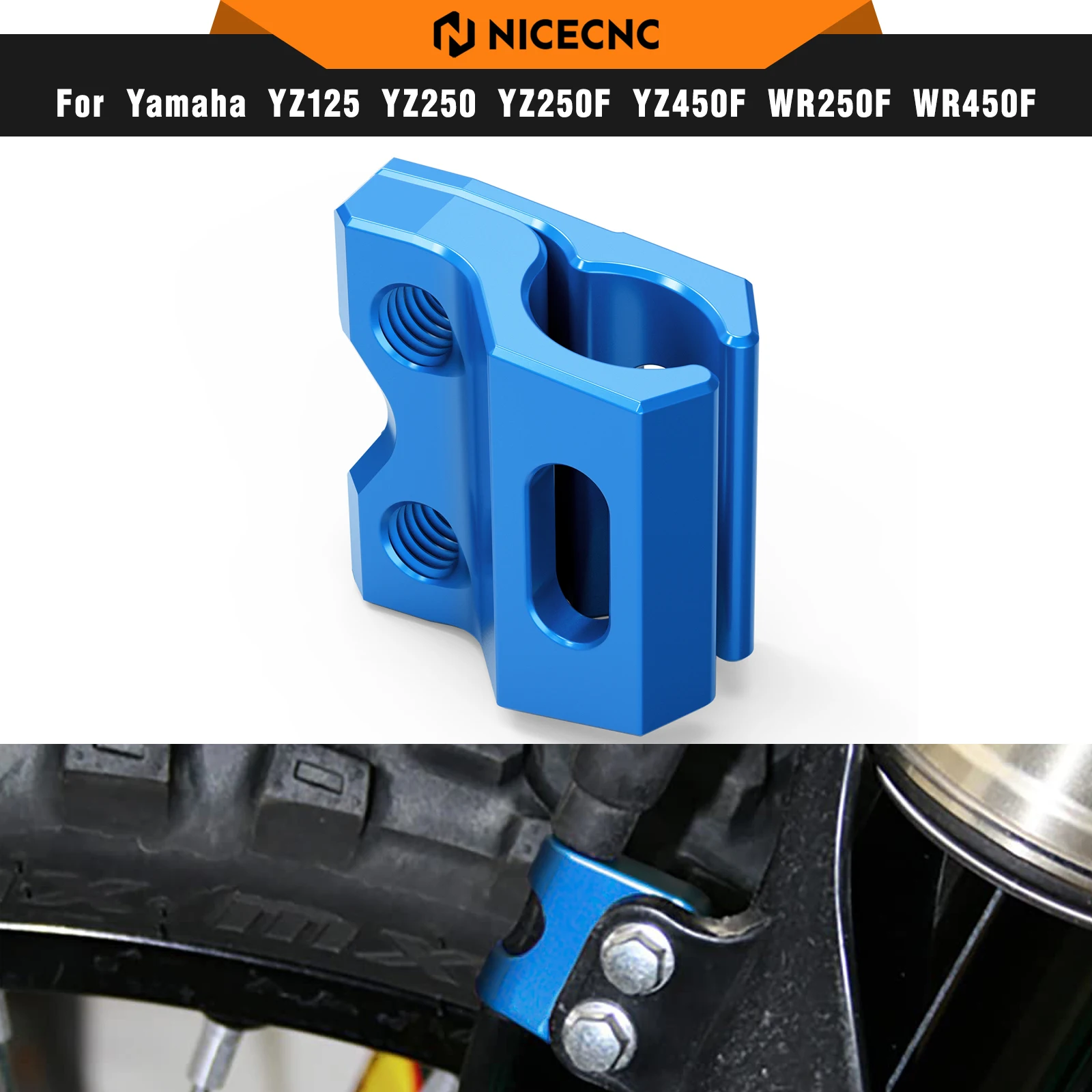 

NICECNC For Yamaha YZ125 YZ250 2009-2023 Rear Brake Line Hose Clamp YZ250F YZ450F YZ65 YZ85 YZ125X YZ250X YZ250FX YZ450FX