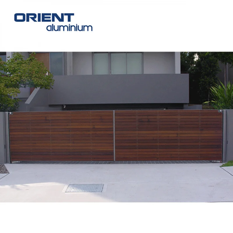 custom.Simple Design Waterproof Aluminium Garden Gate Sliding Driveway Gate System Swing Aluminium Gate