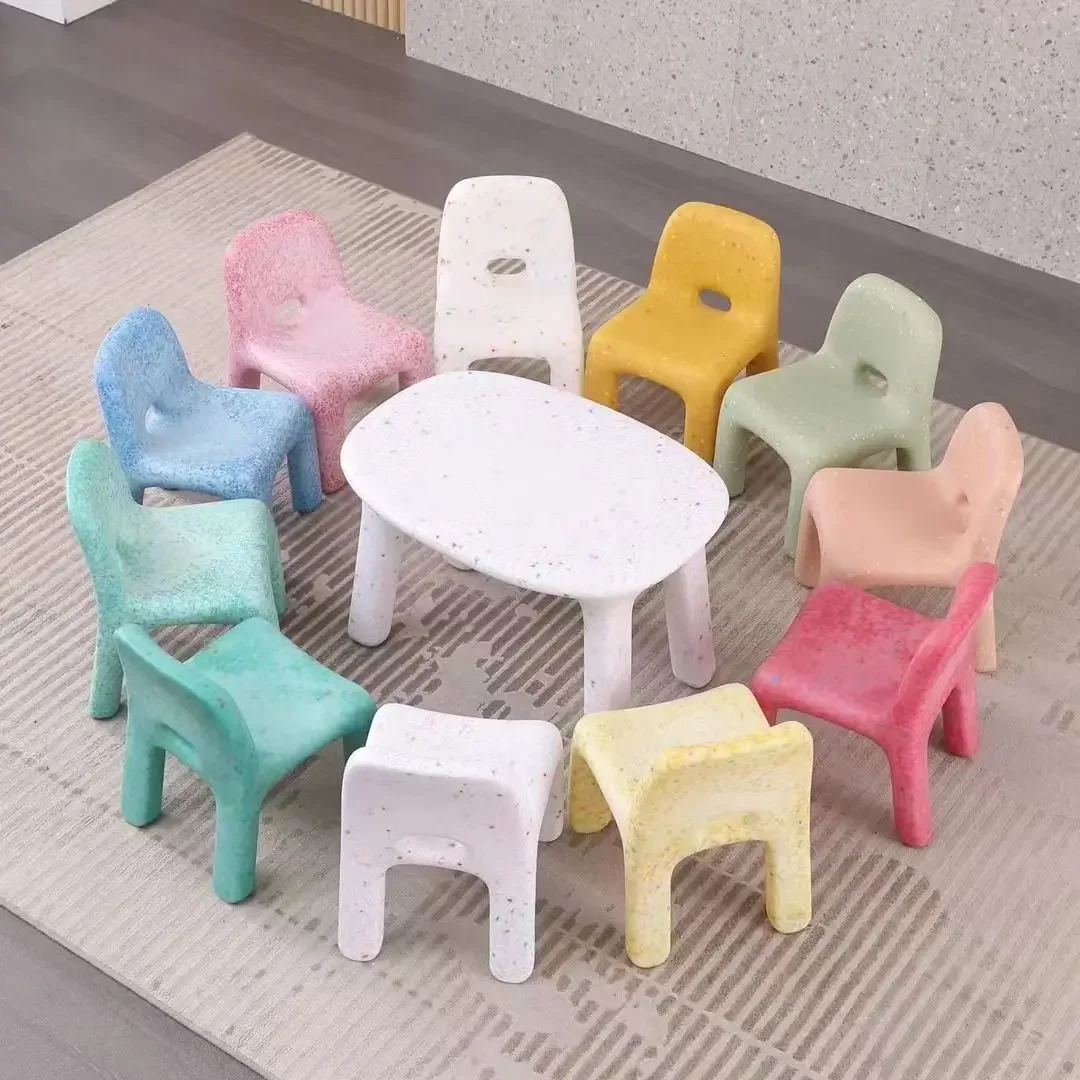 Plastic  Chair Table Nordic Wind Environmental Protection Shoe Changing Stool Outdoor Small Bench Ottomans Living Room Furniture