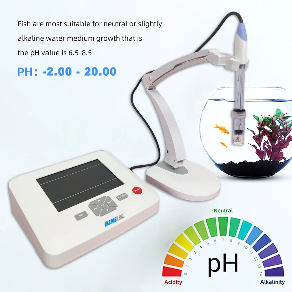 WEIAI laboratoire analyseur de qualité de l'eau compteur de pH de bureau EC/DO/PC/CD/PD/PCD eau potable Aquarium piscine testeur de PH
