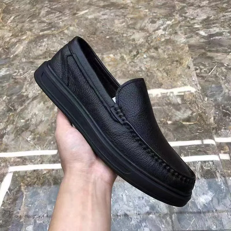 2026 Luxury Genuine Leather Men Casual Shoes Summer Hand-Stitched Mens Loafers Moccasins Breathable Slip on Driving Shoes