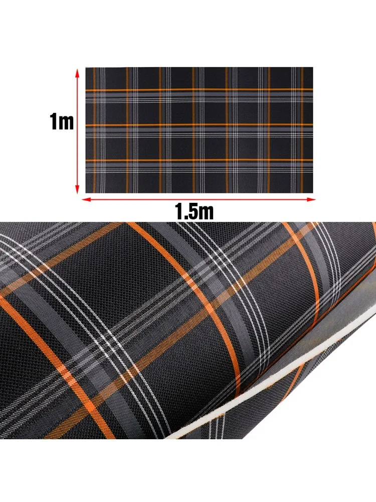 BANGCOOL Housse de siège intérieure à carreaux écologiques Orange, tissu d'ameublement pour MK7 VW Golf GTI MK1-K2 T1 T2 T3.etc. 3