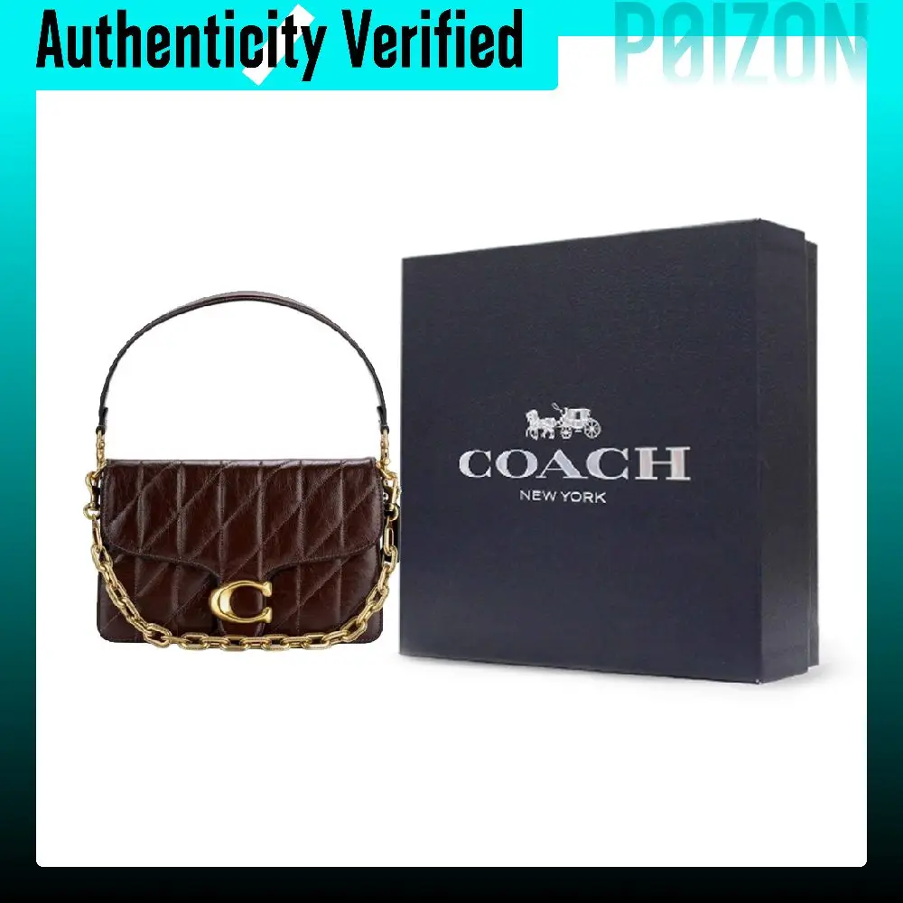 COACH Chain Cow Leather Shoulder Bag Medium Women's Maple Leaf CAF55-B4MPL
