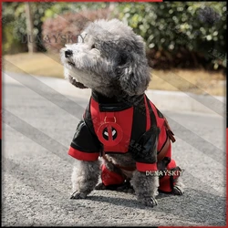 Ropa de juego de rol para perro y mascota, traje rojo para Halloween, Carnaval, piscina, disfraz de cachorro