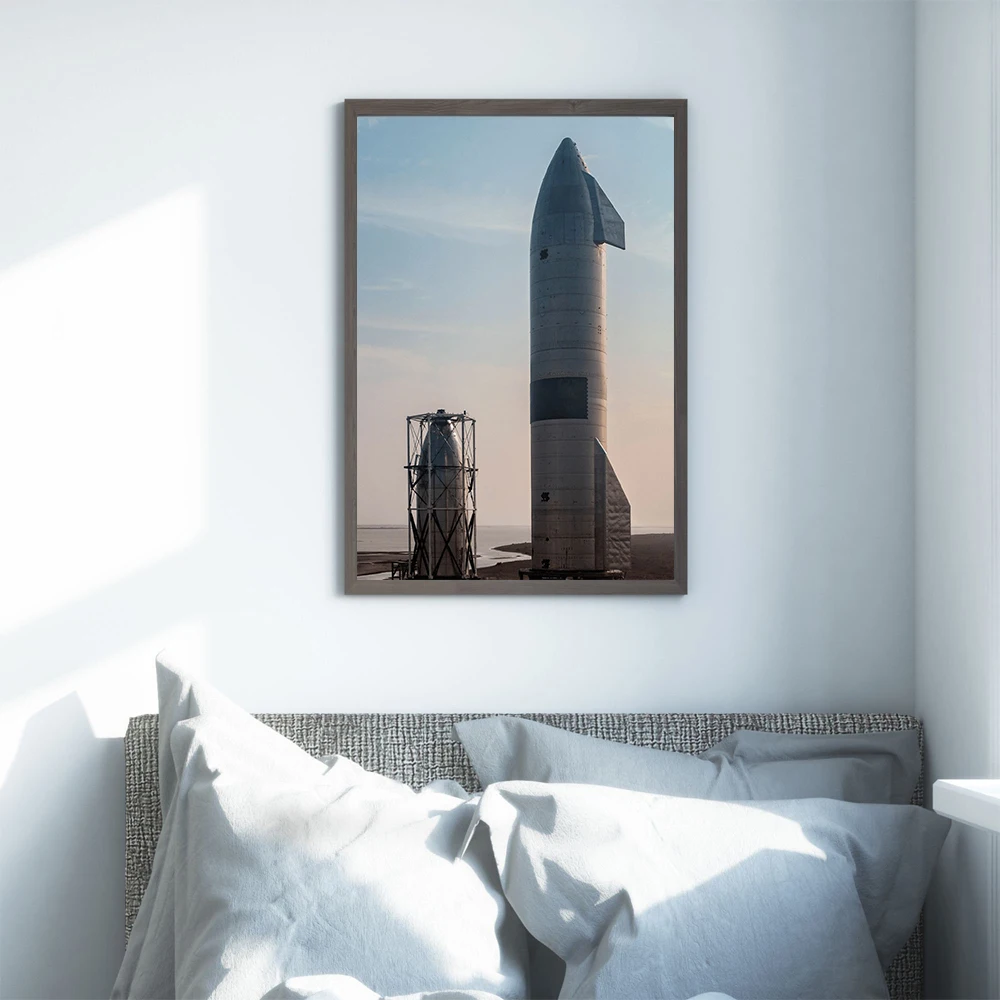 Real Photos of Spacex Starship Prints Canvas Poster Aviation Technology Wall Art Decor Rocket Art Photos Wall Art Decoration
